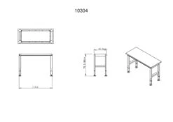 HBM Werkbank Met Massief Houten Blad, In Hoogte Verstelbaar, 122 Cm 17 HBM Werkbank Met Massief Houten Blad, In Hoogte Verstelbaar, 122 Cm -Goedkope Toolchemy Winkel 10304 frame maten.jpg 1200x600 0feb5ebc88