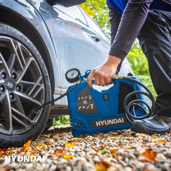 Hyundai Mini-compressor 55791, 1100 Watt, 180L/min, 8 Bar 6 Hyundai Mini-compressor 55791, 1100 Watt, 180L/min, 8 Bar - Afbeelding 6