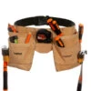 ToolPack Universele Gereedschapsgordel, 2 Vaste Holsters, Rolbandmaat- & Hamerhouder, Suede, Verstelbare Draagriem