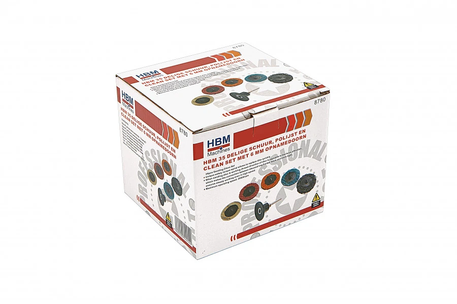 HBM 35 Delige Schuur, Polijst En Clean Set Met 6 Mm Opnamedoorn 2 HBM 35 Delige Schuur, Polijst En Clean Set Met 6 Mm Opnamedoorn - Afbeelding 2