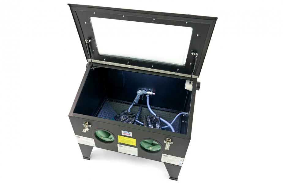 HBM SBC 190 Straalcabine, Voorlader Met Gasveren 3 HBM SBC 190 Straalcabine, Voorlader Met Gasveren - Afbeelding 3