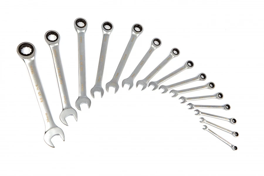 HBM 16 Delige Ring, Ratel, Steeksleutelset Voor Gereedschapswagen 1 HBM 16 Delige Ring, Ratel, Steeksleutelset Voor Gereedschapswagen