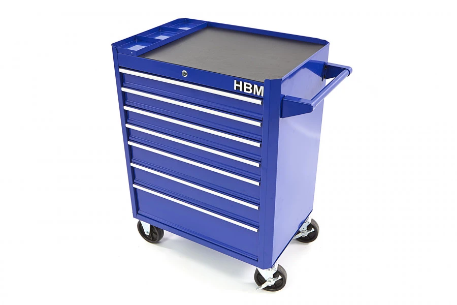 HBM Gereedschapswagen 7 Laden 66 Cm, Blauw 2 HBM Gereedschapswagen 7 Laden 66 Cm, Blauw - Afbeelding 2
