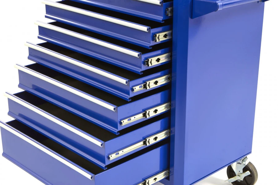 HBM Gereedschapswagen 7 Laden 66 Cm, Blauw 4 HBM Gereedschapswagen 7 Laden 66 Cm, Blauw - Afbeelding 4