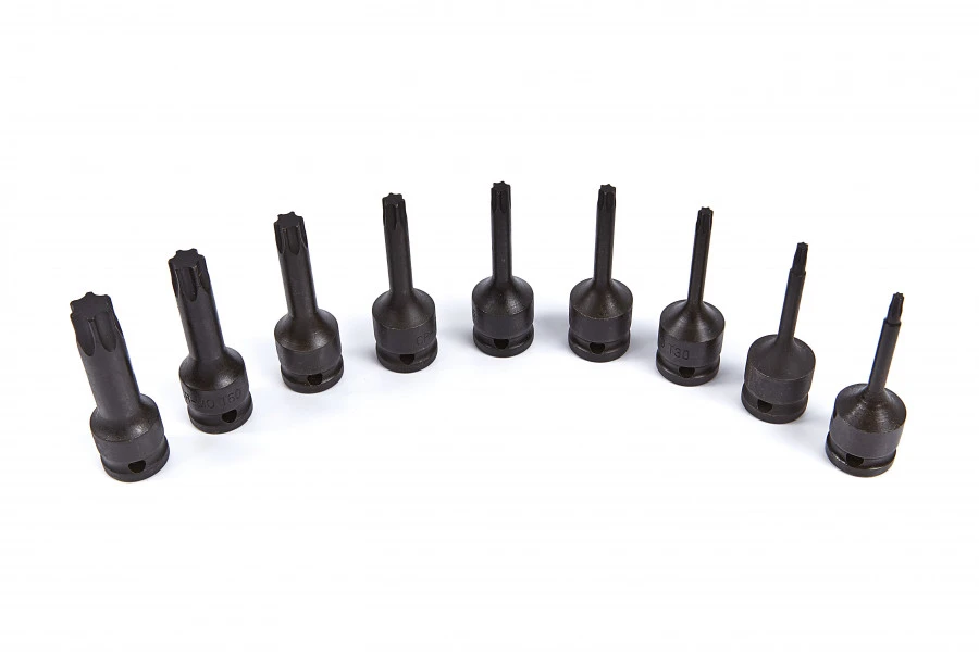 HBM 9 Delige Lange Torx Krachtdoppenset Met 1/2" Opname 2 HBM 9 Delige Lange Torx Krachtdoppenset Met 1/2" Opname - Afbeelding 2