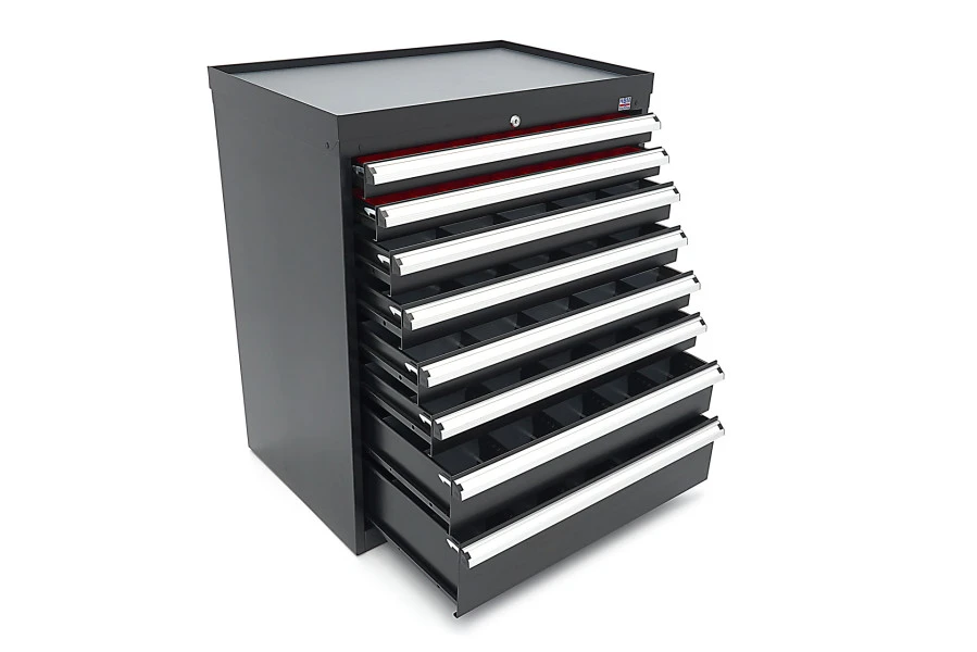 HBM 8 Laden Profi Gereedschapskast 88 X 58 X 100 Cm Zwart 4 HBM 8 Laden Profi Gereedschapskast 88 X 58 X 100 Cm Zwart - Afbeelding 4