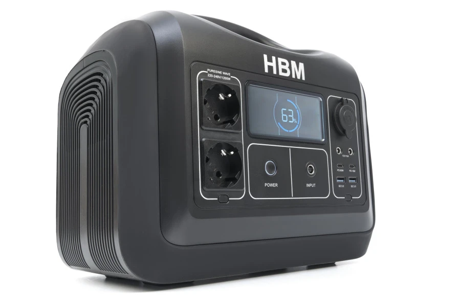 HBM 1200 Watt 230V / 12V Professionele Mobiele Power Station / Powerbank – Capaciteit 992Wh 3 HBM 1200 Watt 230V / 12V Professionele Mobiele Power Station / Powerbank – Capaciteit 992Wh - Afbeelding 3