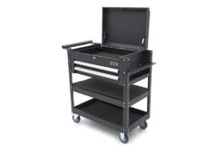 HBM 2 Laden Gereedschapswagen Met 2 Plateaus En Opbergvak - 91 Cm - Zwart -Goedkope Toolchemy Winkel hbm 184 88.jpg 1200x600 f2535ebc88