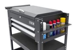 HBM 2 Laden Gereedschapswagen Met 2 Plateaus En Opbergvak - 91 Cm - Zwart -Goedkope Toolchemy Winkel hbm 192 86.jpg 1200x600 a8bf8ebc88