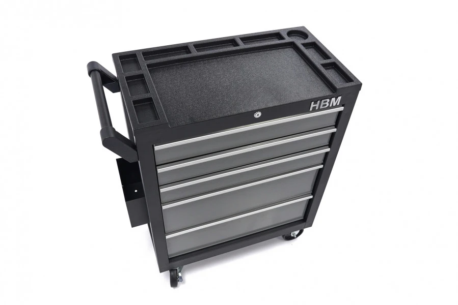 HBM Verrijdbare Gereedschapswagen Met 5 Laden - 80cm - Zwart 13 HBM Verrijdbare Gereedschapswagen Met 5 Laden - 80cm - Zwart - Afbeelding 13