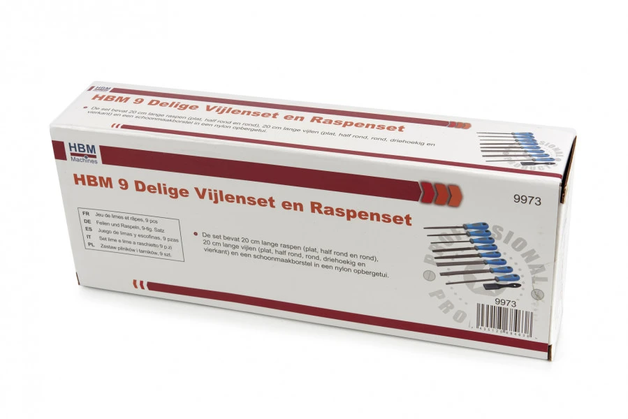 HBM 9 Delige Vijlenset En Raspenset 4 HBM 9 Delige Vijlenset En Raspenset - Afbeelding 4