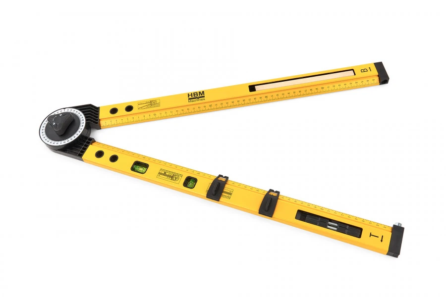HBM 2 X 500 Mm Universele Waterpas, Blokhaak, Zweihaak, Cirkeltrekker. 4 HBM 2 X 500 Mm Universele Waterpas, Blokhaak, Zweihaak, Cirkeltrekker. - Afbeelding 4