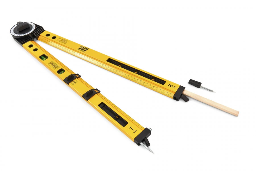 HBM 2 X 500 Mm Universele Waterpas, Blokhaak, Zweihaak, Cirkeltrekker. 1 HBM 2 X 500 Mm Universele Waterpas, Blokhaak, Zweihaak, Cirkeltrekker.