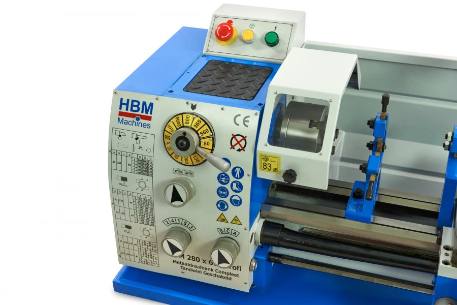 HBM 280 X 600 Profi Metaaldraaibank Tandwiel Geschakeld Compleet 6 HBM 280 X 600 Profi Metaaldraaibank Tandwiel Geschakeld Compleet - Afbeelding 6