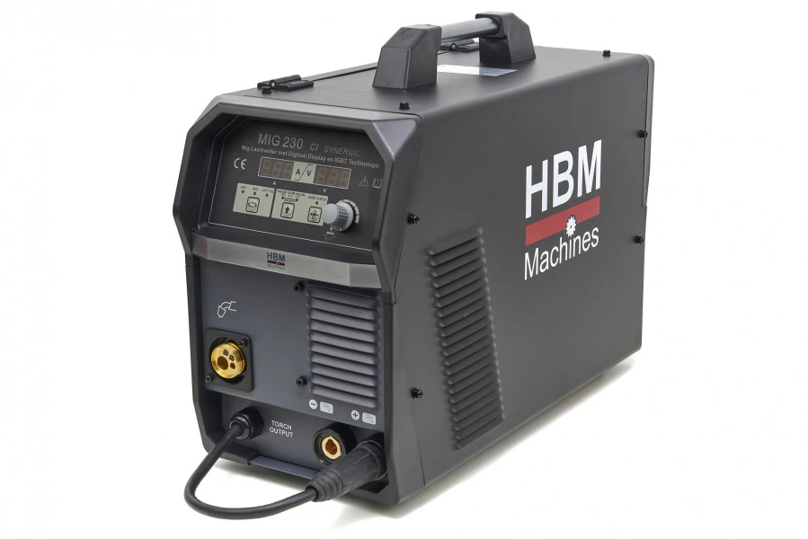 HBM 230 CI Synergic Mig Lasinverter Met Digitaal Display En IGBT Technologie 3 HBM 230 CI Synergic Mig Lasinverter Met Digitaal Display En IGBT Technologie - Afbeelding 3