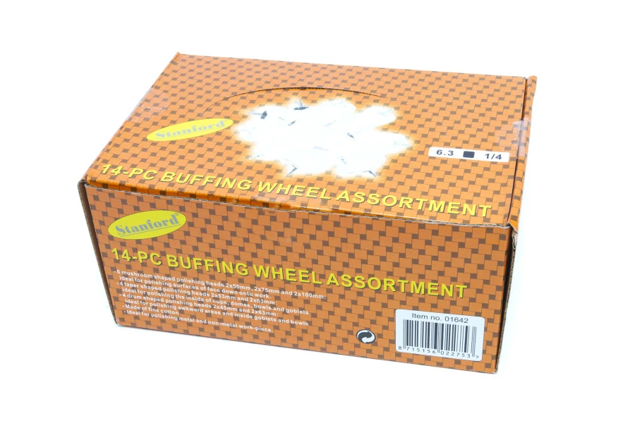 HBM 14 Delige Polijstconenset Met 6 Mm. Opname 2 HBM 14 Delige Polijstconenset Met 6 Mm. Opname - Afbeelding 2